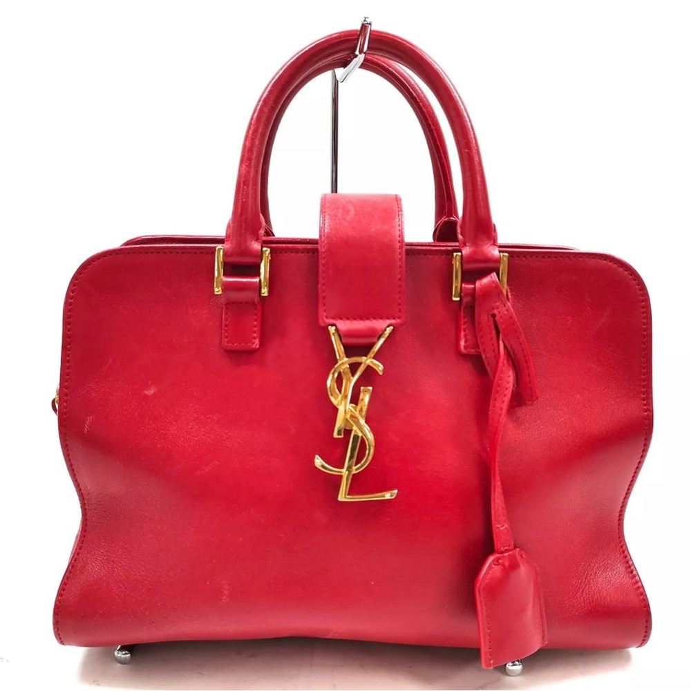 YSL SAINT LAURENT Red Leather Handbag